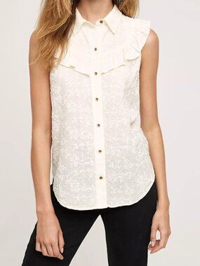 NWT Anthropologie Windflower Blouse Size